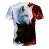 Tričko Lovers Wolf Pánská trička Pro muže Doprava zdarma Top Tričko Krátký rukáv Camiseta Tričko s 3D potiskem