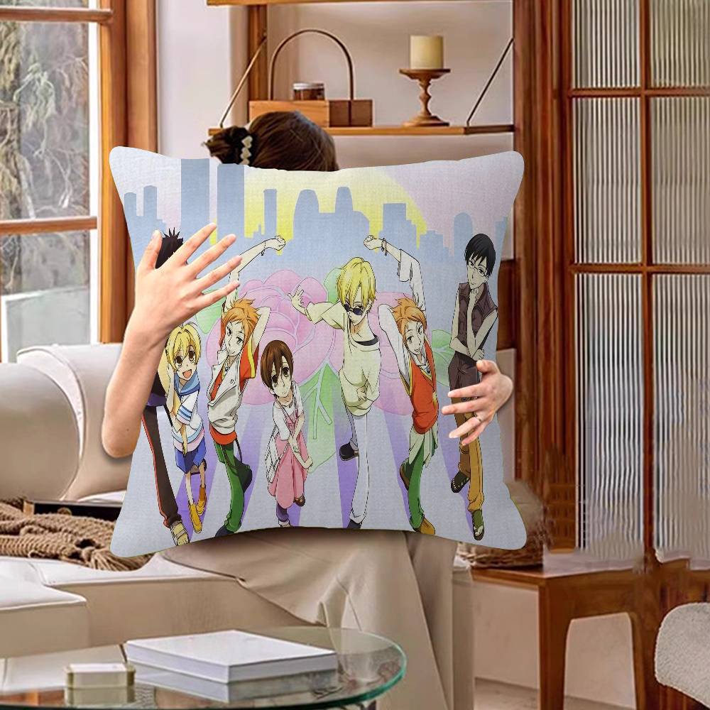 Anime Ouran High School Host Club Personalized Picture Text Home Decorative Pillows Household Gifts 45x45cm