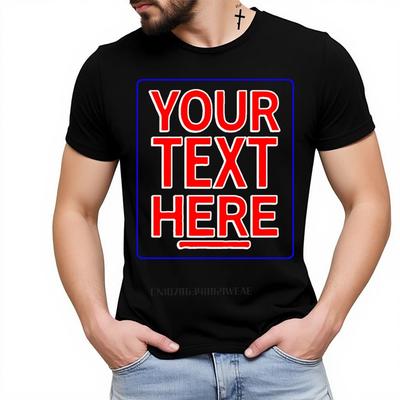 Crew Neck Customized Mens Tshirt Your Image Classic Tshirt ONeck Fashion Tshirt Anime Streetwear Customized Minimalist