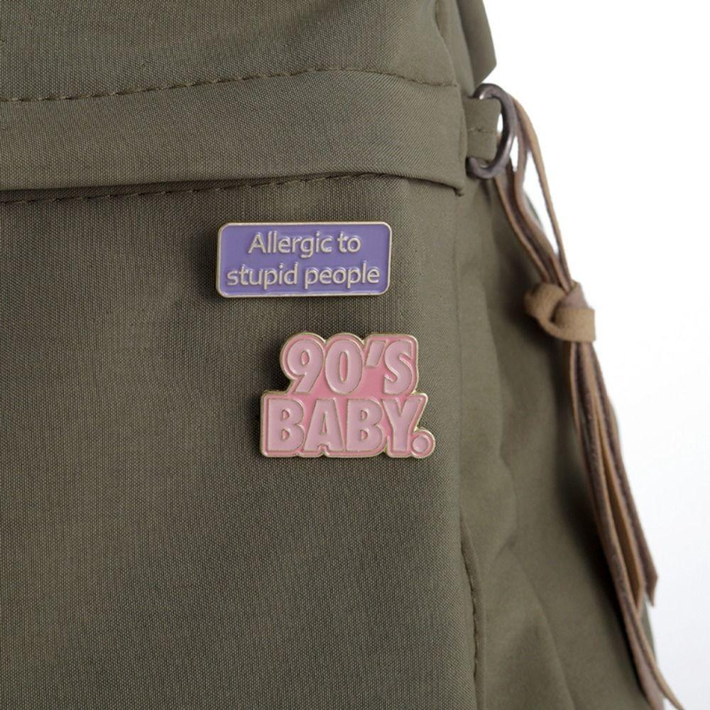 Lacquered Punk Pins Animal Metal Badge Jewelry Gift English Alphabet Enamel Brooch  Gift for Kid