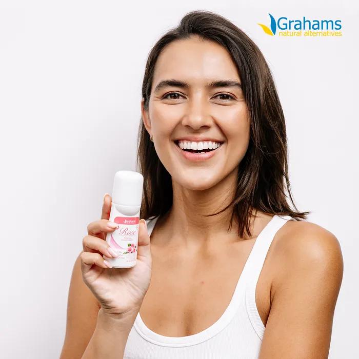 Natural Mineral Deodorant Roll-On Rose 65mL