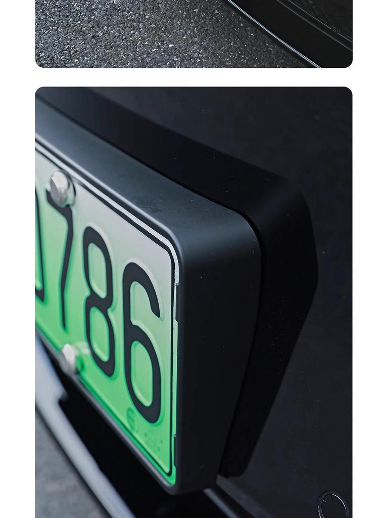 Tesla Model 3/Y Kennzeichenhalterahmen - Neue Version, Halterung mit vollem Schutz