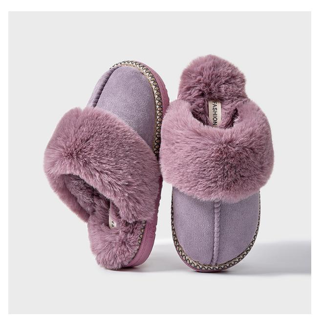 

Модные пушистые тапочки с меховым воротником для дома и улицы, зимние тапочки, теплые плюшевые домашние туфли, женские пушистые тапочки, напольные хлопковые туфли 40-41