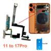 iPhone 11'den 17 Pro'ya Yenileme Kasa Modifikasyon Parçaları için 1 Adet Güç Ses Flaş Anahtar Esnek Kablo 17 Pro gibi 11 Ücretsiz Mühür ile