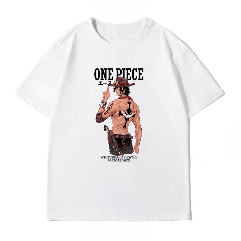 ONE PIECE Anime Tshirt Mens Twodimensional Cotton Oversize Looseprinted Summer Shortsleeved Top Parentchild Clothing