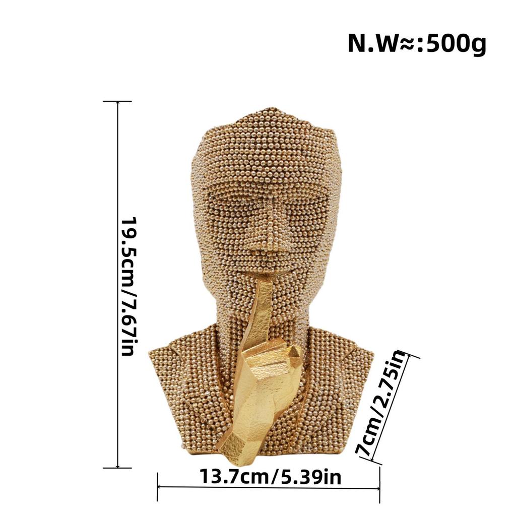 Abstract Face Sculpture Desktop Decor Birthday Gift Resin Figurine Collectible Modern Statue for
