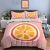 Minimalist orange slice illustration Print Bedding Set 1 Duvet Cover 2 Pillowcases for Adult and Children Luxury Gift Full Size