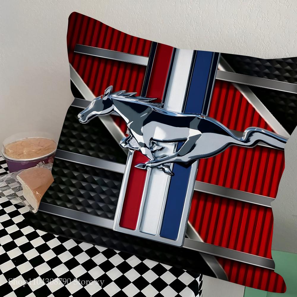 1 τεμ. Μόδα Αυτοκινήτου Λογότυπο F-Ford M-MustangS Μαξιλάρι Υπνοδωμάτιο Καναπές Αναψυχή Άνεση Μαξιλάρι Αυτοκίνητο Σαλόνι Διακόσμηση Σπιτιού