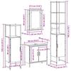 Bathroom Furniture Set with Shelf 4 pcs Black Wood based Material