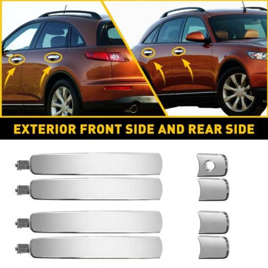 Door Outside 4X Handle Front Rear for Nissan 03-07 Rogue Murano Infiniti EOOK