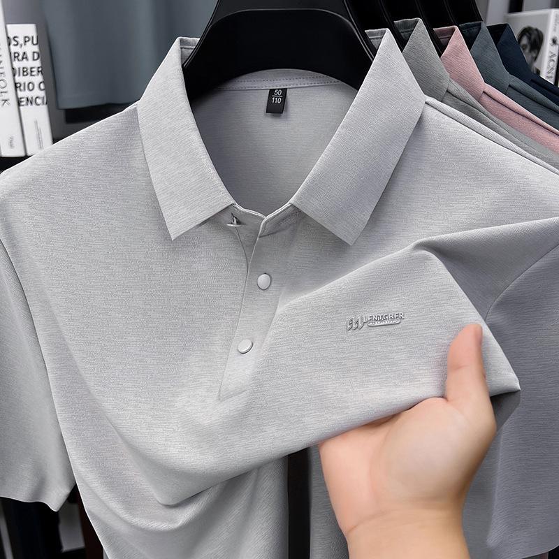 Ice Short Sleevet Summer Lapel Collar Casualpolo Breathable M