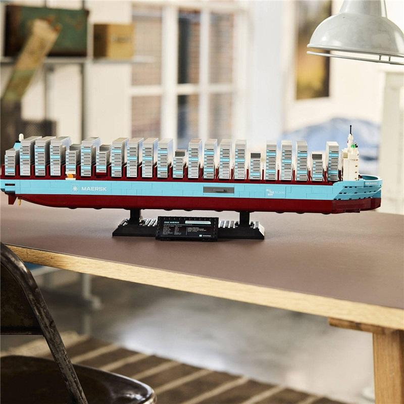 Steine Maersk Dual-Fuel Containerschiff 40955 Jungen zusammengebautes Schiff Spielzeug