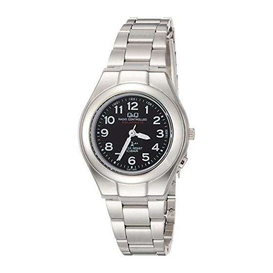 [Citizen Q&Q] 10ATM Water Resistant Radio-controlled Solar Watch (Silver/Radio-controlled Watch) Lightweight Waterproof Analog Watch (Band Adjustable