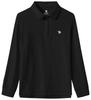 YIRUIYA Codzienne Polo Długie Gładkie Fitness Sportowe Rozmiar M Damska Koszula, Rękaw, Kolor, Zapinana na guziki, Dopasowana, Oddychająca, Bluza, Odzież, Top, Czarny,