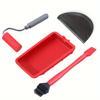 3pc Reusable Silicone Roller Brush Set Paint Tool Tray Container for Woodworking Hand Tools Roller Paint for Easy Application