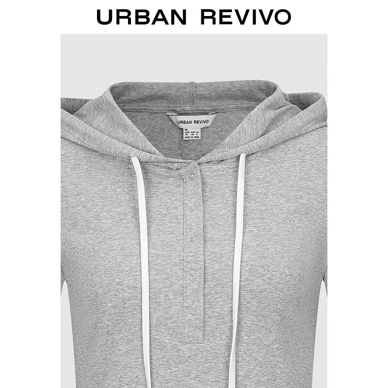 UR 2025 Fall Women's Playful Hooded Color Block Long Sleeve T-Shirt