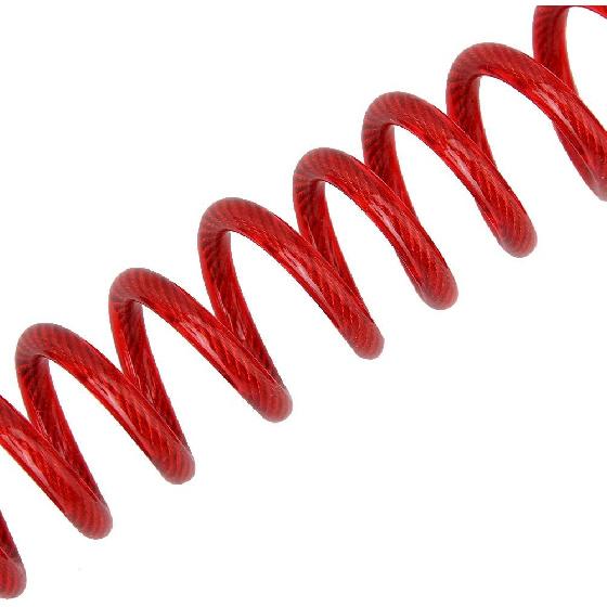 

Locking Cable Motorcycle Disc Lock Pvc Anti Theft Motorcycle Disc Brake Lock Reminder Coil Cable Warning Rope Red