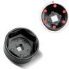 7Pcs 24-38mm Heavy Duty Aluminum Oil Wrench Cover Filter Socket and Socket Disassembly Tool for Car Manual Tool