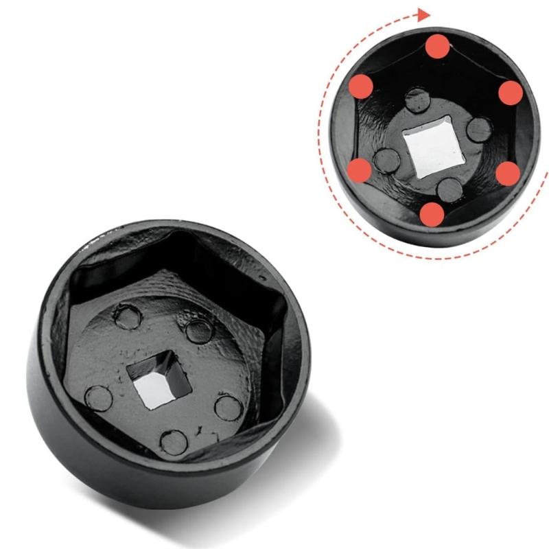 7Pcs 24-38mm Heavy Duty Aluminum Oil Wrench Cover Filter Socket and Socket Disassembly Tool for Car Manual Tool