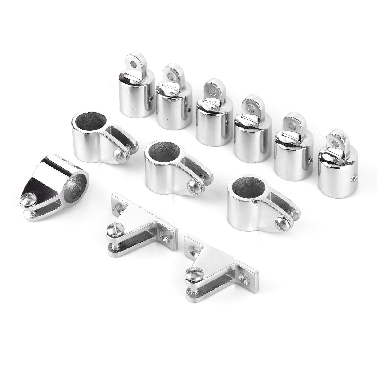 

12pcs set 6 Jaw Slide4 Eye End Cap2 Deck Hinge 3Bow Bimini Top Fitting Boat Accessories 22mm (7 8in)