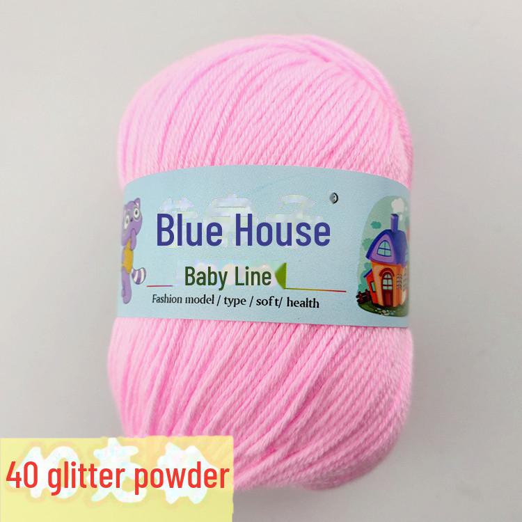 Blue Barbie Baby Yarn - 6-Strand, DIY Hand-Woven for Scarves and Slippers, Fine Hook