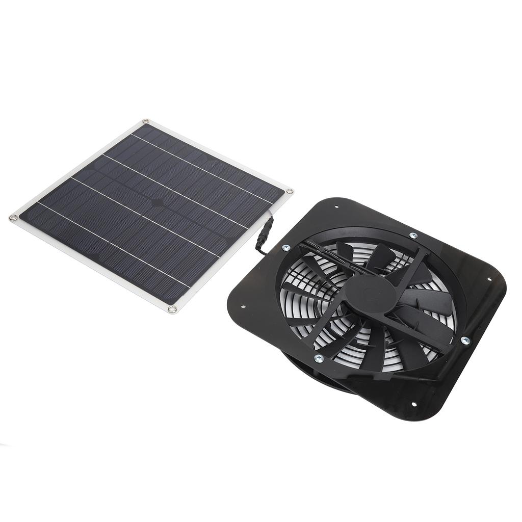 Solar Panel Fan Kit Solar Exhaust Fan 100W Solar Powered Panel with 10inch Round Fan for Greenhouse Shed Chicken Coop