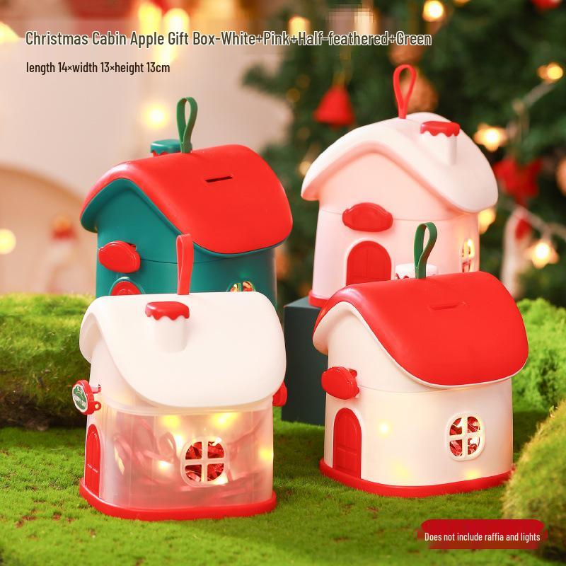 Christmas Eve Apple Gift Box - Creative Little House Candy Packaging for Kids