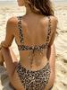 Leopard Sexy Women One Piece Swimsuit Swimwear Female Thong Push Up Biquini Monokini Swimming Suit Bathing Suit Beachwear