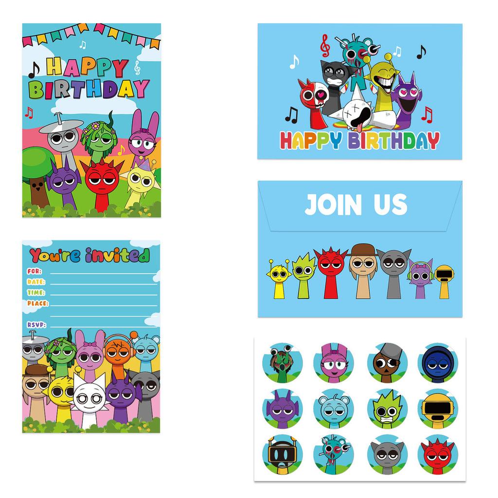 Rhythm Box Theme Birthday Party Decoration for Children Sprunki Birthday Party Decoration