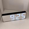 Ins Silent Night Light LED Digital Clock Minimalist Mirror Design for Desk