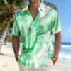 Men's Flower 3D Printed Short Sleeved Shirt Wholesale and Summer Men's Casual Shirt