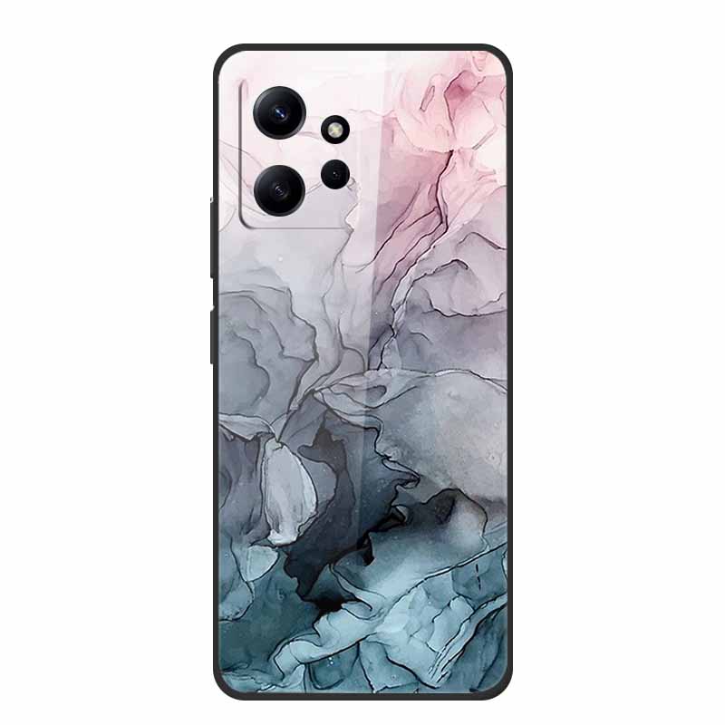 Marble For Redmi Note 12 4G Glass Case Tempered Back Cover Hard Cases For Xiaomi Redmi Note12 4G Protective Shell Colorful Capa