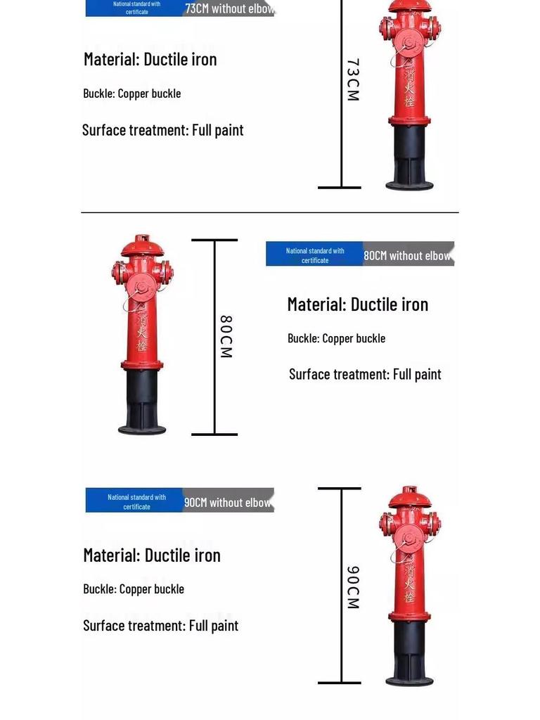 Outdoor Fire Hydrant SS100/65-1.6 National Standard