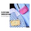 Kiu Fleece Mini Shoulder a Fluffy Fleece Shoulder Pouch with and Perfect for Outdoor Magenta Perfect for Fall and Bag, Bag/waist Two-way Pockets.