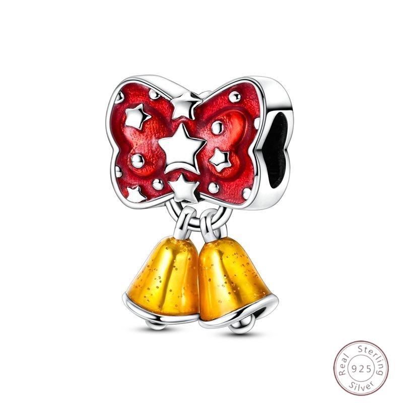 Christmas Charm Bead Pendant Copper Christmas Elk Santa Snowman Claus Charm Fit Original Bracelet Women Diy Jewelry