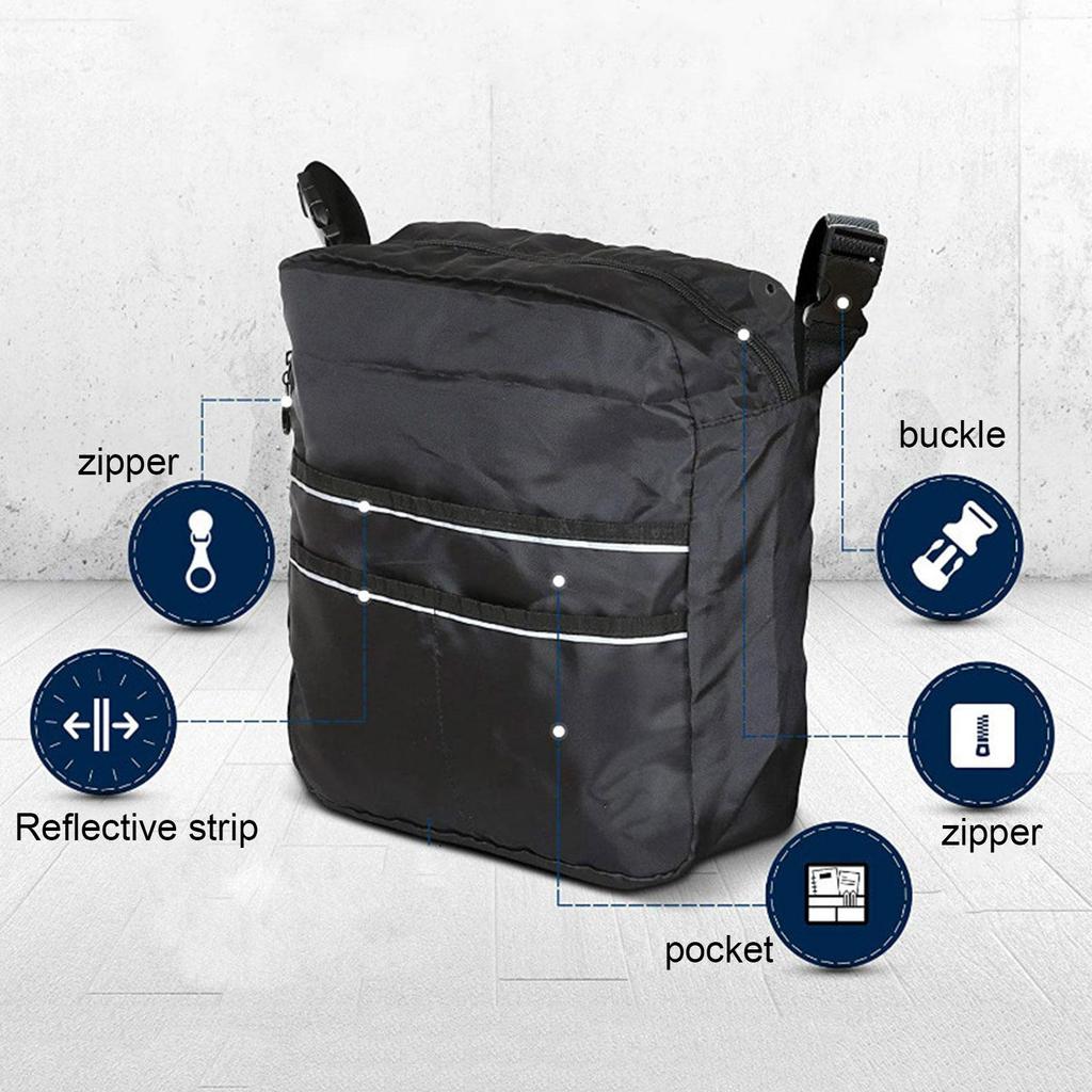 Rollstuhltasche Rollator Tasche Wasserabweisend Große Tragetasche Zubehör Zum Aufhängen Am Rücken Transport Aufbewahrung Reise Rucksack Für Männer