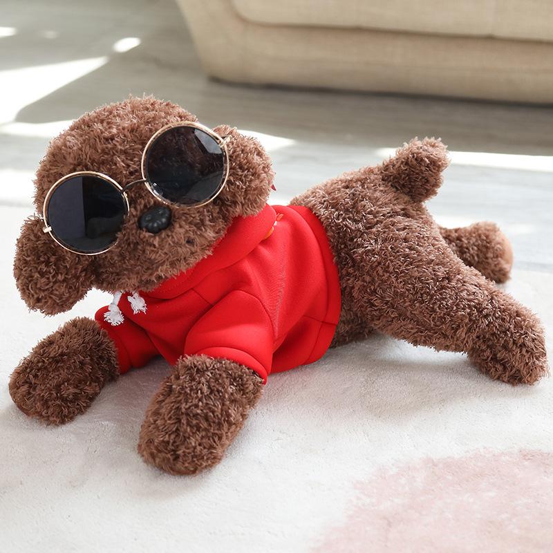 For Vibrant Cute Noel Birthday Treat 35/55Cm Genuine Life Teddy Puppy Poodle Soft Playthings Suffed Critter Figure