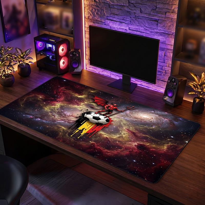 Belgium Football Crest Mouse Pad, Extended Non Slip Rubber Desk Mat for Gaming Office Laptop Fan Gift