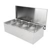 Contenitore per spezie con coperchio a ribalta, contenitore per spezie in acciaio inossidabile 304, organizer da cucina multi-scomparto