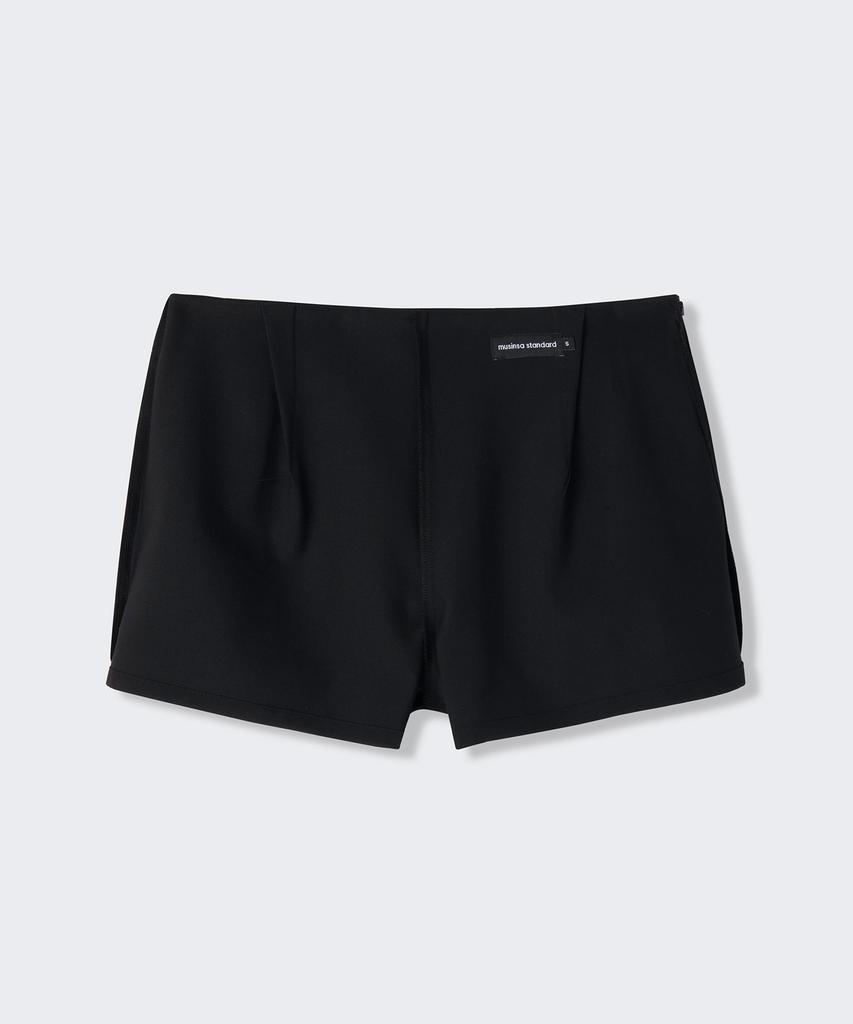 Musinsa Standard Woman Women'S Low Rise Buckle Pleated Mini Skirt [Black]