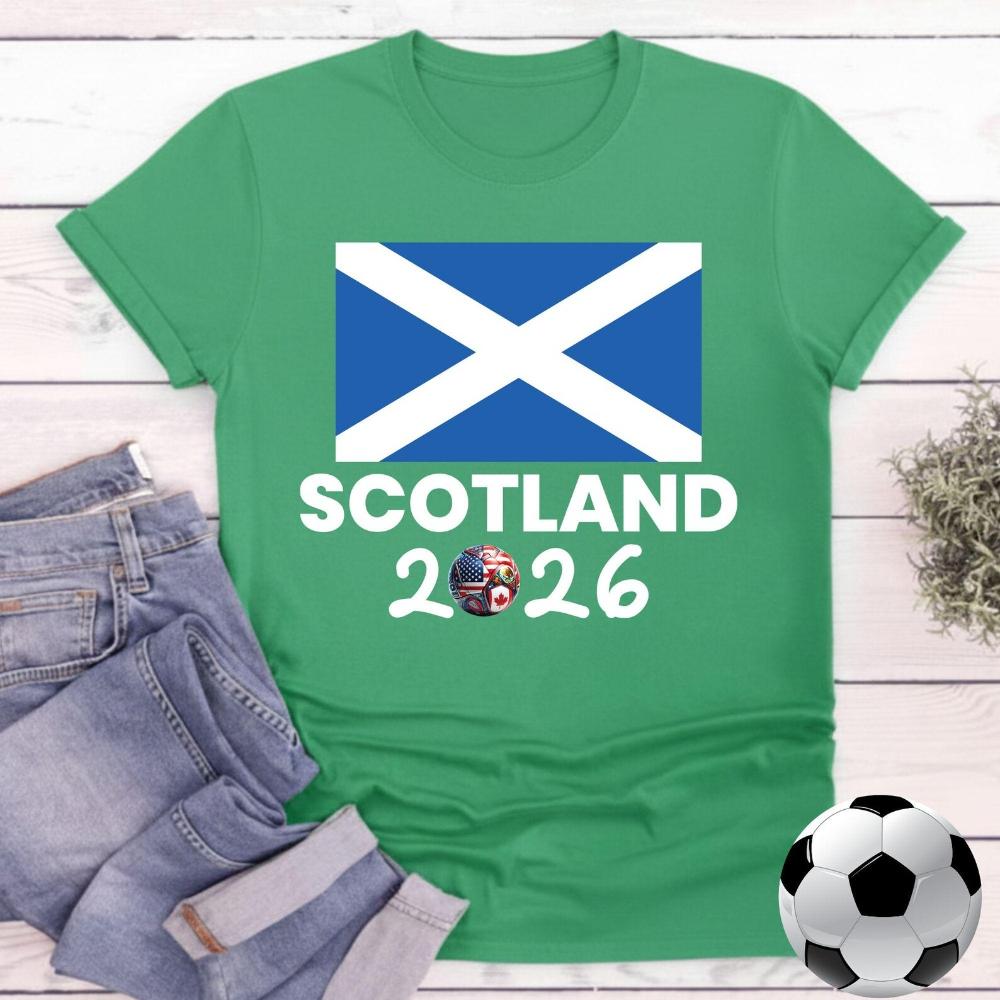 Scotland 2026 Sports Fan Tee Soccer Part Supplies Clothing Men Women Fashion Crewneck Cotton Tee Tops Patriotic Scotland Shirt