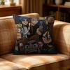 CCartoon MMetal Family Pillow Case Pattern Printed Pillowcase For Living Room Sofa Cushion Cover