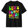 Harajuku TShirt Beach Lets Crazy Crazy Retro Birthday Party Glowing 80s 90s Fashion T Shirts Cotton Tshirt for Unisex Y2K Tees