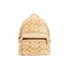 Charter 30 Plush Classic Monogram Print Zipper Closure Wool Leather Blend Fabric Backpack Women Backpack Light-Brown CC079-UPZ