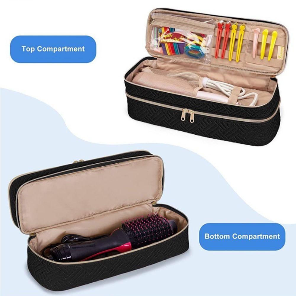 Double-Layer Hair Styling Tools Organizer Expandable Hair Dryer Storage Bag  Travel