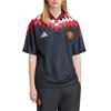 Adidas Manchester United Soccer Jerseys Men's Black V Neck Moderate KH4804