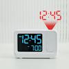Creative RGB Color-Changing LED Wall Clock 6651R - Multifunctional Digital Display for Living Room