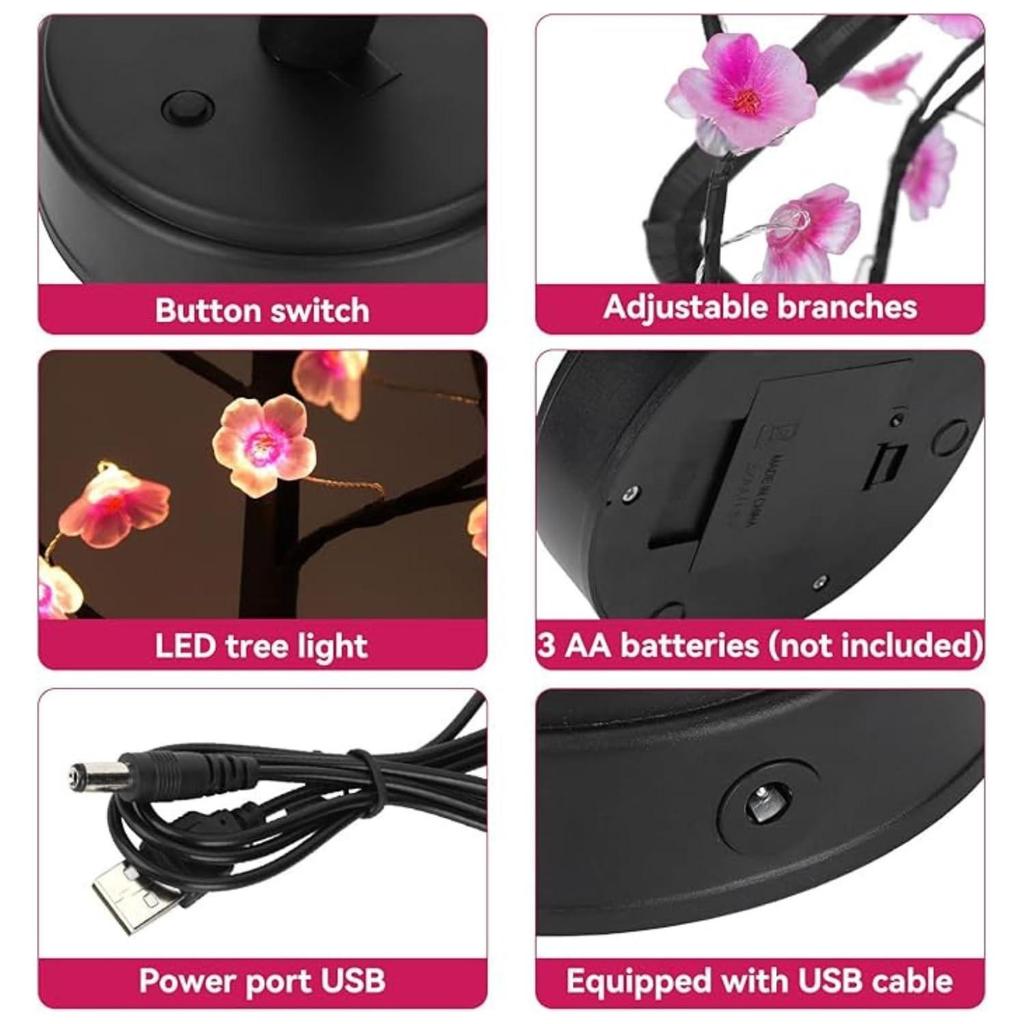 Harry Tree Light for Room Decor, Spirit Tree Lamp, Aesthetic Lamps, DIY Table Lamp for Ramadan, Bedroom, Home Decor, Gifts