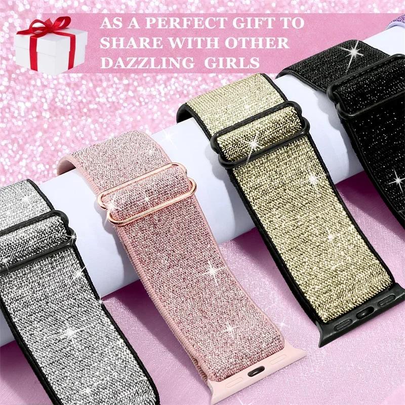 Elastyczny Nylonowy Pasek do Apple Watch ultra 2 49mm Seria 9/8/7 41mm 45mm38/42-40mm/44mm Boho Bransoletka iWatch 6 5 4 3 Se Pasek