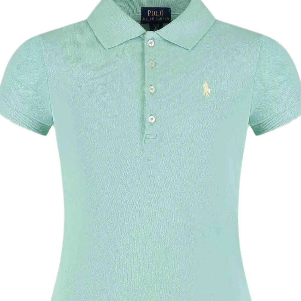 Polo Ralph Lauren Polo Collar Solid Color A-Line Short Sleeve Dress Kids dresses 313934962-504